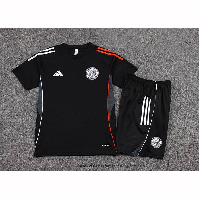 Chandal del Ajax 25-26 Manga Corta Negro - Pantalon Corto